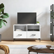 Tv-meubel 80x36x50 cm bewerkt hout wit