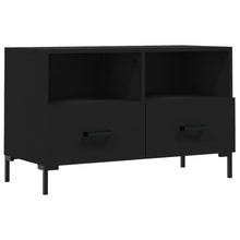 Tv-Meubel 80X36X50 Cm Bewerkt Hout Zwart