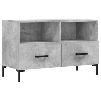 Tv-Meubel 80X36X50 Cm Bewerkt Hout Betongrijs