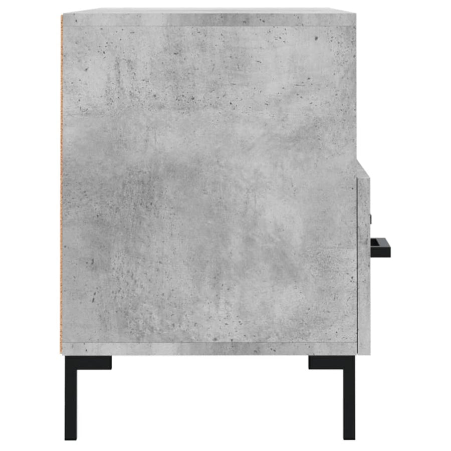 Tv-Meubel 80X36X50 Cm Bewerkt Hout Betongrijs
