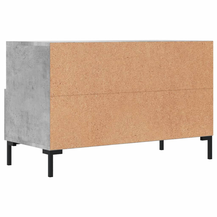 Tv-Meubel 80X36X50 Cm Bewerkt Hout Betongrijs
