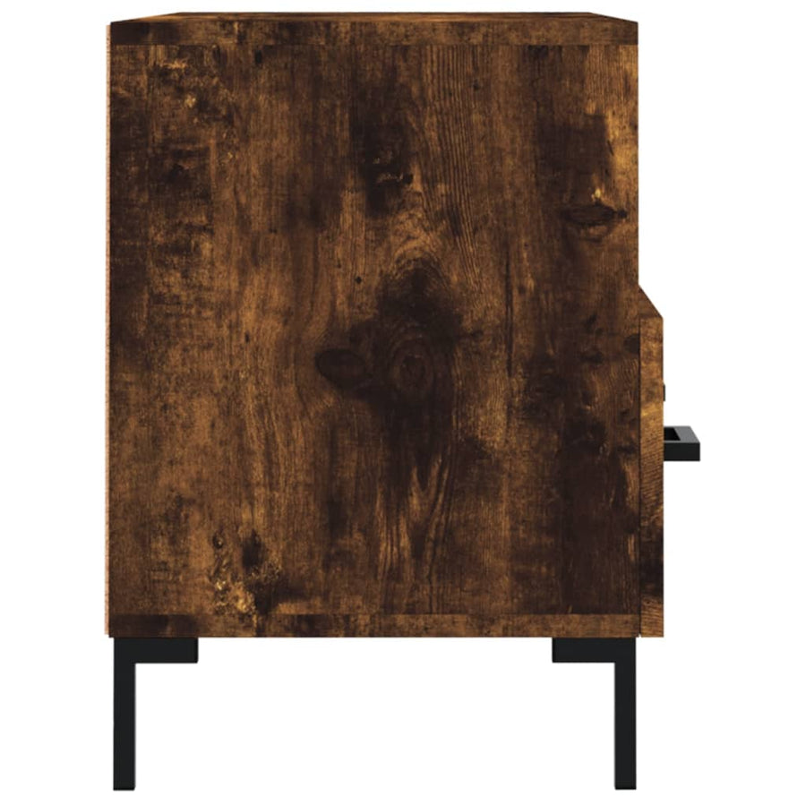 Tv-Meubel 80X36X50 Cm Bewerkt Hout Kleurig Gerookt eiken