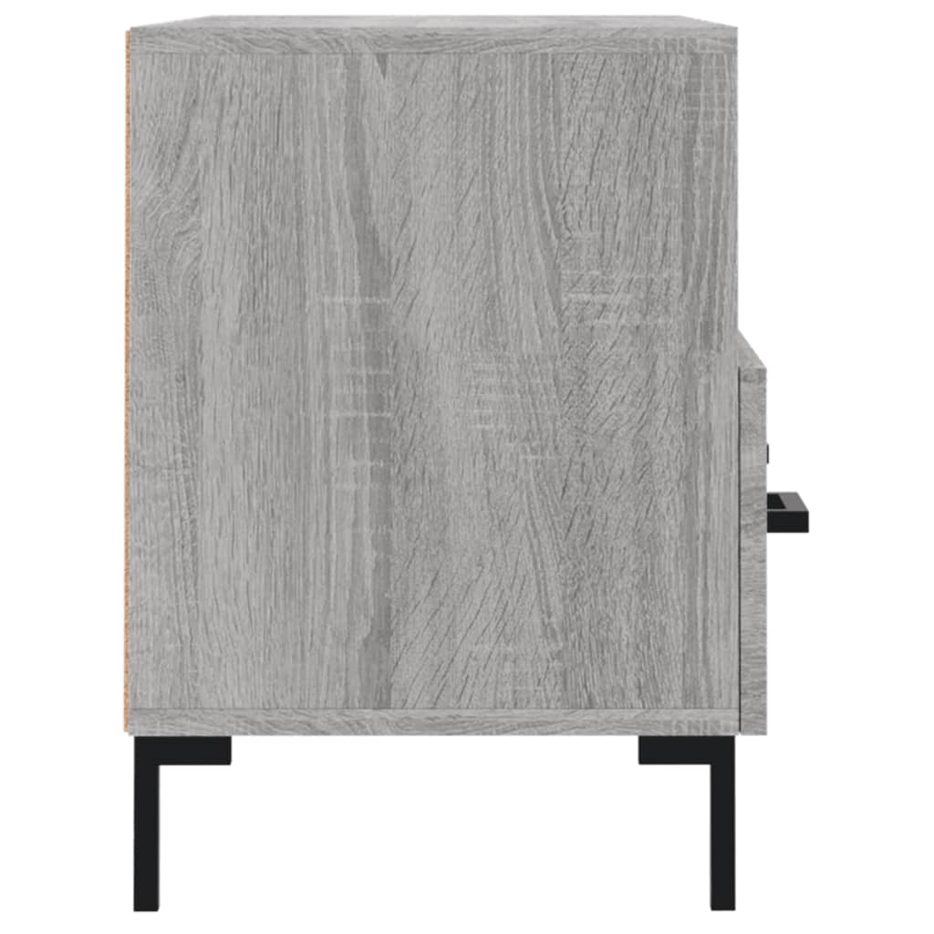 Tv-Meubel 80X36X50 Cm Bewerkt Hout Eikenkleurig Grijs sonoma