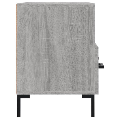 Tv-Meubel 80X36X50 Cm Bewerkt Hout Eikenkleurig Grijs sonoma
