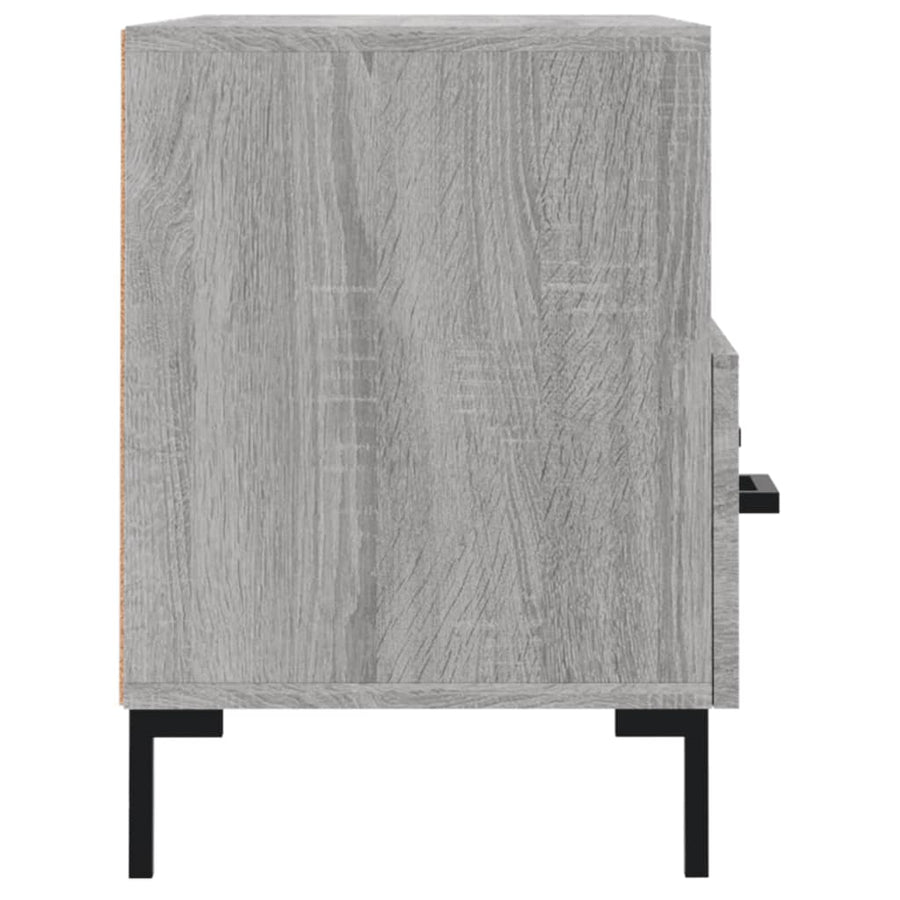 Tv-Meubel 80X36X50 Cm Bewerkt Hout Eikenkleurig Grijs sonoma