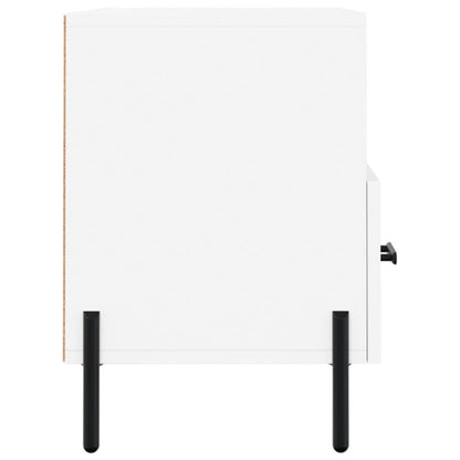 Tv-Meubel 80X36X50 Cm Bewerkt Hout Wit