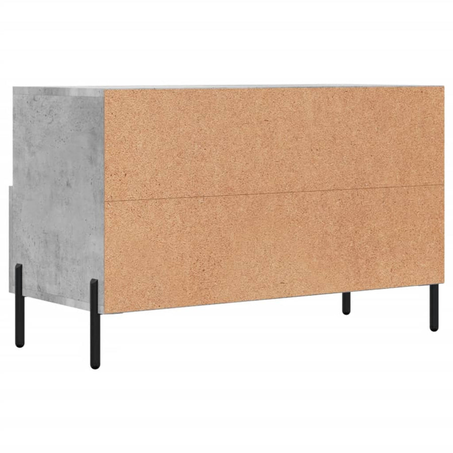 Tv-Meubel 80X36X50 Cm Bewerkt Hout Betongrijs