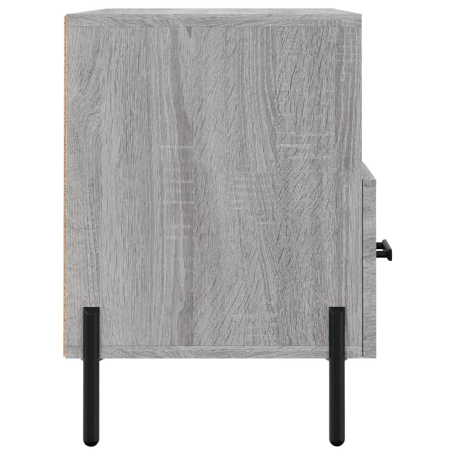 Tv-Meubel 80X36X50 Cm Bewerkt Hout Eikenkleurig Grijs sonoma