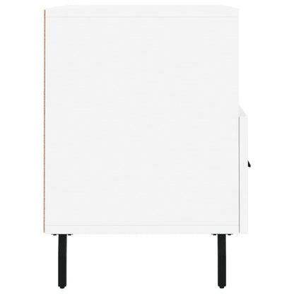 Tv-Meubel 80X36X50 Cm Bewerkt Hout Wit