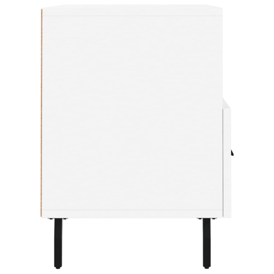 Tv-Meubel 80X36X50 Cm Bewerkt Hout Wit