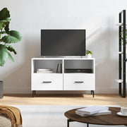 Tv-meubel 80x36x50 cm bewerkt hout wit wandmontage