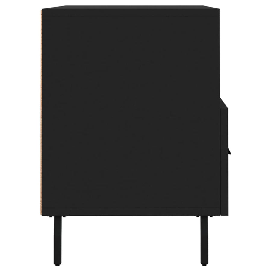 Tv-Meubel 80X36X50 Cm Bewerkt Hout Zwart