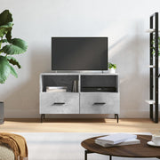 Tv-meubel 80x36x50 cm bewerkt hout betongrijs wandmontage