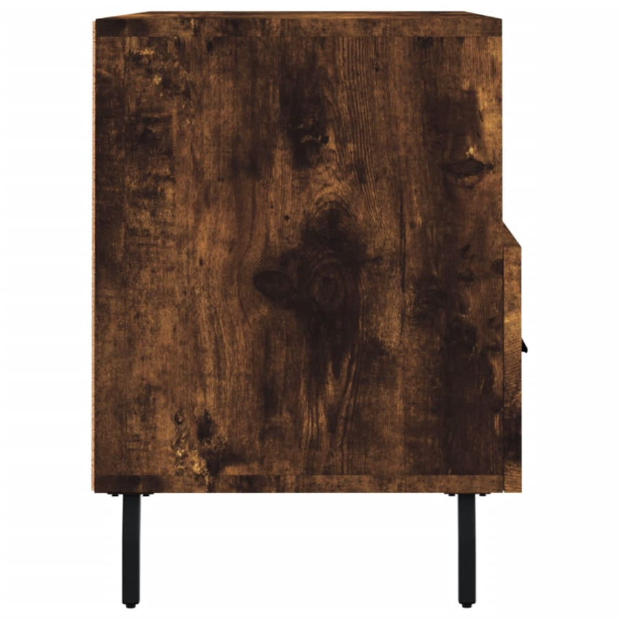 Tv-Meubel 80X36X50 Cm Bewerkt Hout Kleurig Gerookt eiken