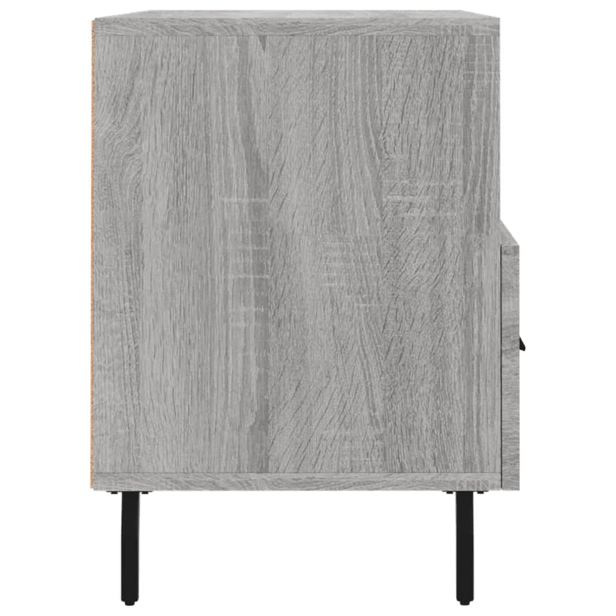 Tv-Meubel 80X36X50 Cm Bewerkt Hout Eikenkleurig Grijs sonoma