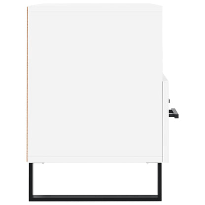 Tv-Meubel 80X36X50 Cm Bewerkt Hout Wit