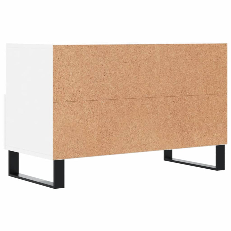 Tv-Meubel 80X36X50 Cm Bewerkt Hout Wit