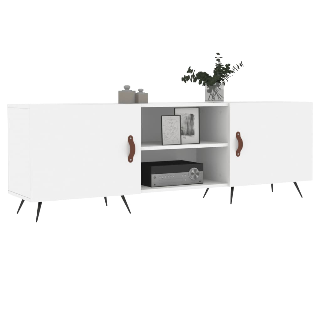 Tv-Meubel 50X30X50 Cm Bewerkt Hout Wit