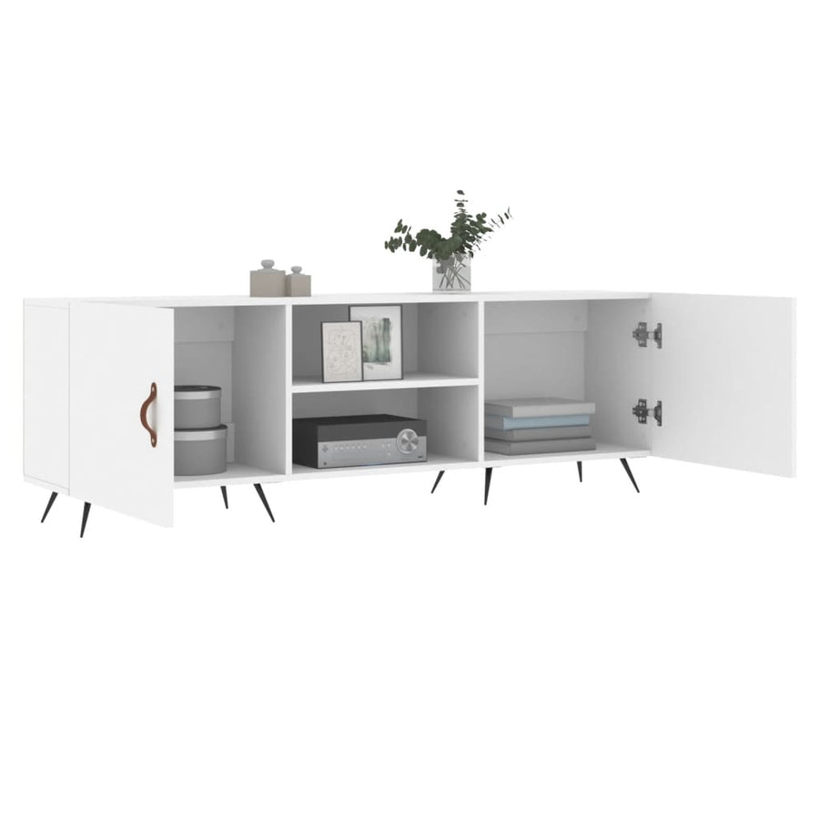 Tv-Meubel 50X30X50 Cm Bewerkt Hout Wit