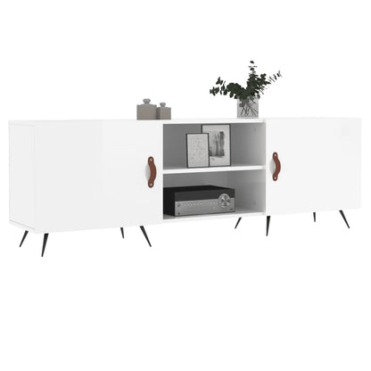 Tv-Meubel 50X30X50 Cm Bewerkt Hout Hoogglans wit
