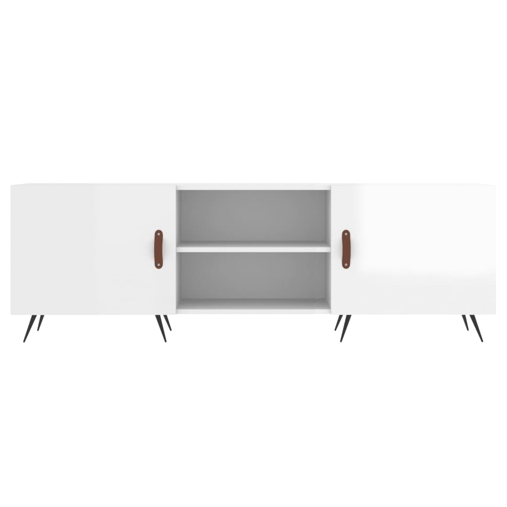 Tv-Meubel 50X30X50 Cm Bewerkt Hout Hoogglans wit