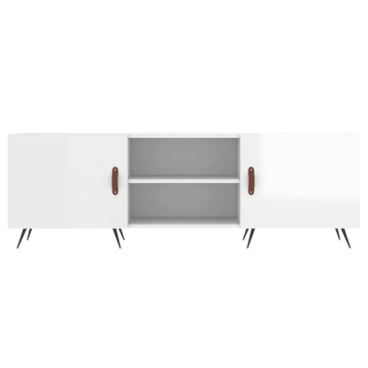 Tv-Meubel 50X30X50 Cm Bewerkt Hout Hoogglans wit