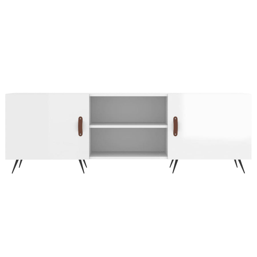 Tv-Meubel 50X30X50 Cm Bewerkt Hout Hoogglans wit