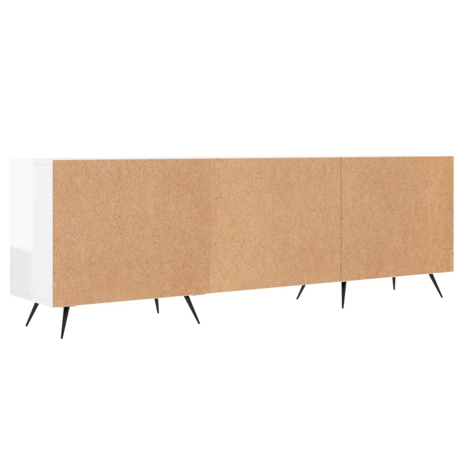 Tv-Meubel 50X30X50 Cm Bewerkt Hout Hoogglans wit