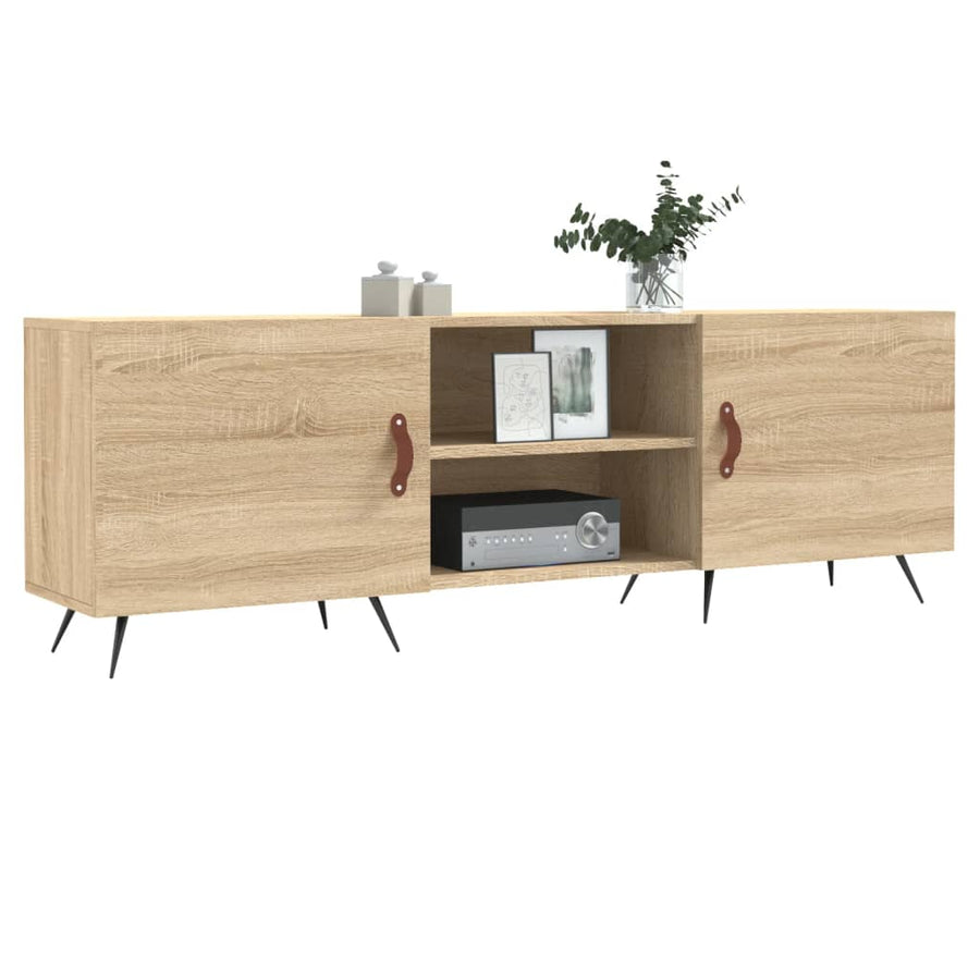 Tv-Meubel 150X30X50 Cm Bewerkt Hout Kleurig Sonoma eiken