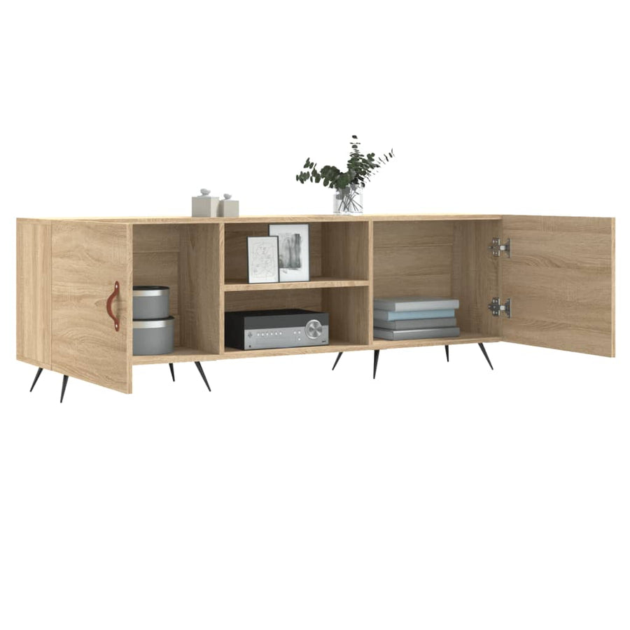 Tv-Meubel 150X30X50 Cm Bewerkt Hout Kleurig Sonoma eiken