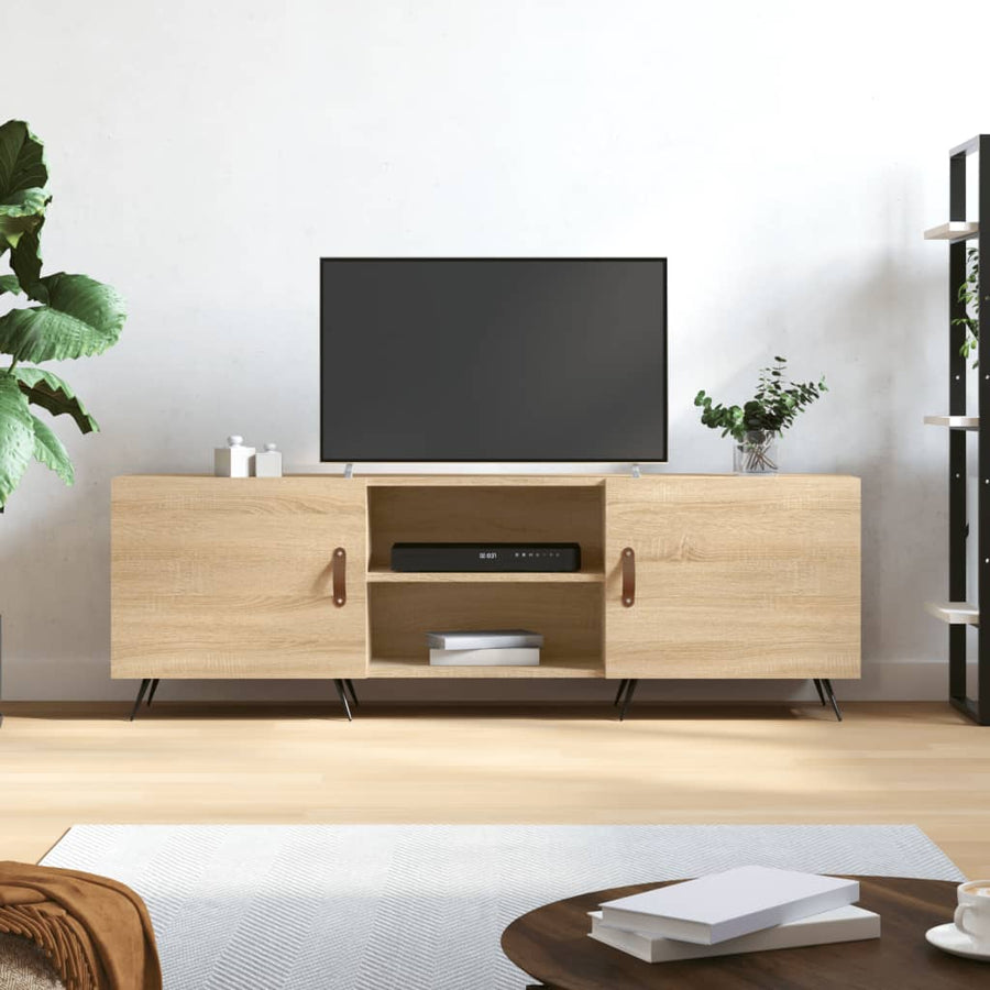 Tv-Meubel 150X30X50 Cm Bewerkt Hout Kleurig Sonoma eiken
