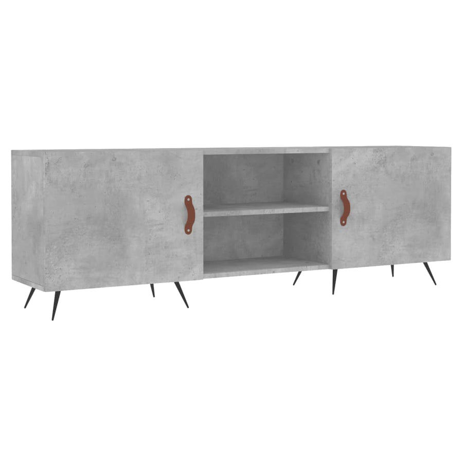 Tv-Meubel 150X30X50 Cm Bewerkt Hout Betongrijs