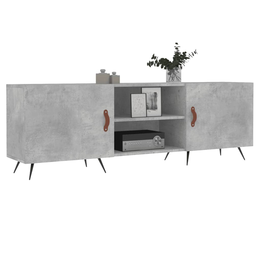 Tv-Meubel 150X30X50 Cm Bewerkt Hout Betongrijs