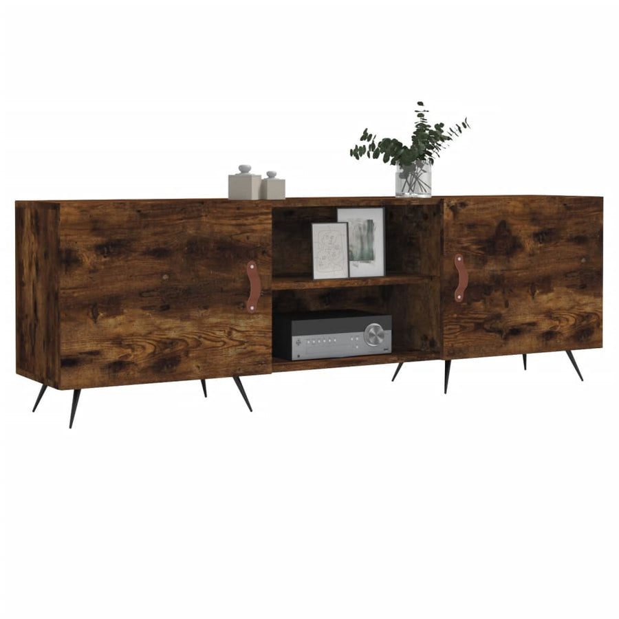 Tv-Meubel 150X30X50 Cm Bewerkt Hout Kleurig Gerookt eiken