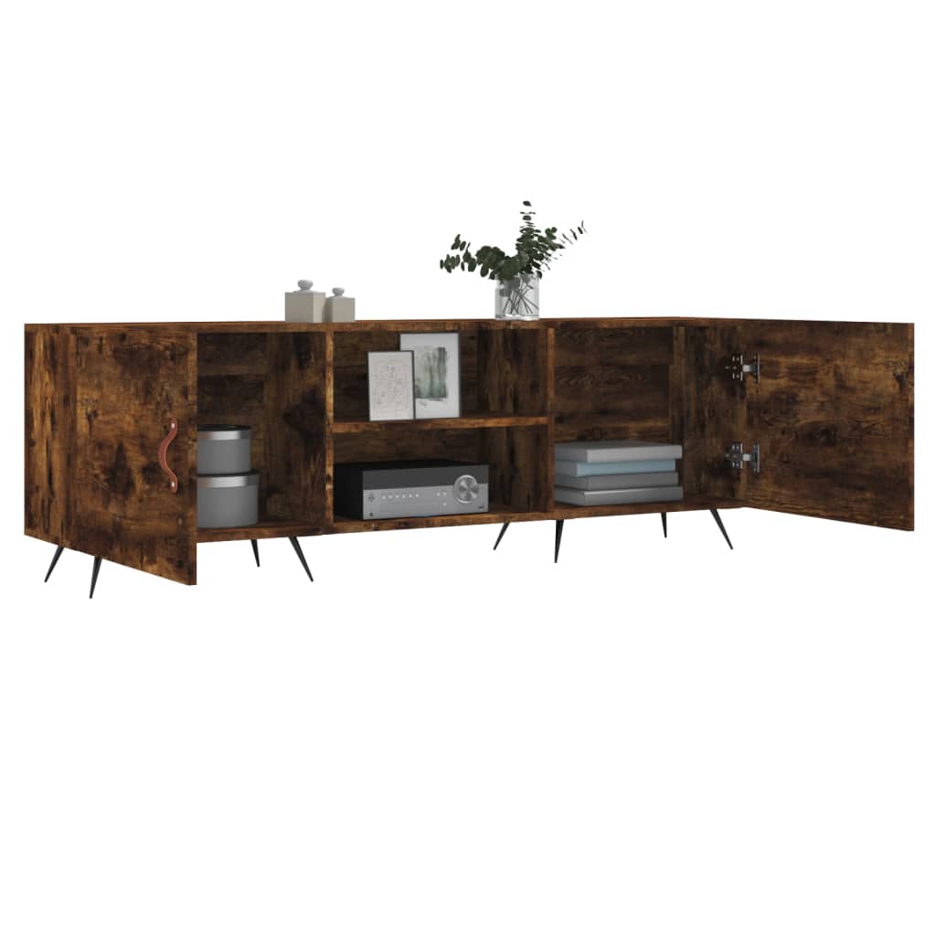 Tv-Meubel 150X30X50 Cm Bewerkt Hout Kleurig Gerookt eiken