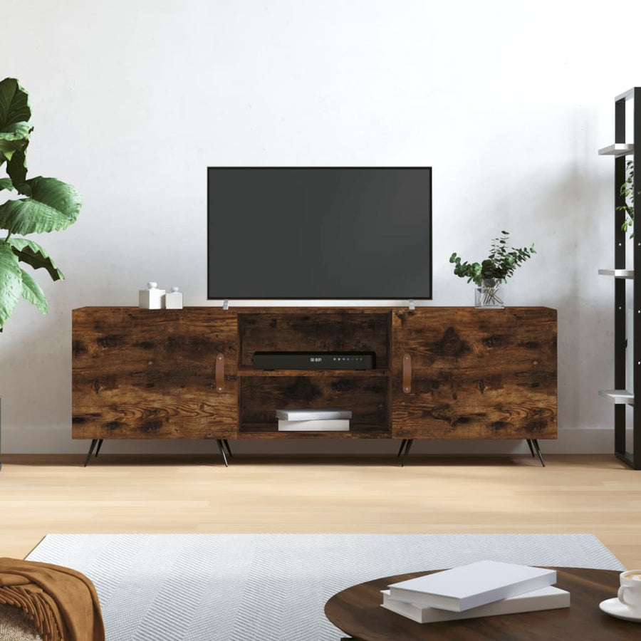Tv-Meubel 150X30X50 Cm Bewerkt Hout Kleurig Gerookt eiken