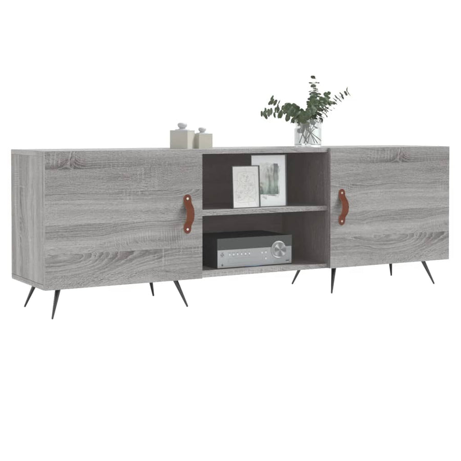 Tv-Meubel 50X30X50 Cm Bewerkt Hout Eikenkleurig Grijs sonoma