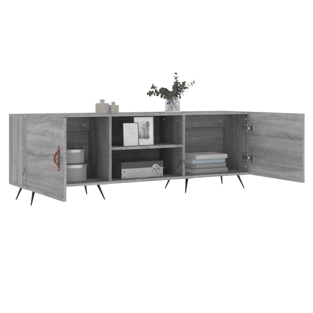 Tv-Meubel 50X30X50 Cm Bewerkt Hout Eikenkleurig Grijs sonoma