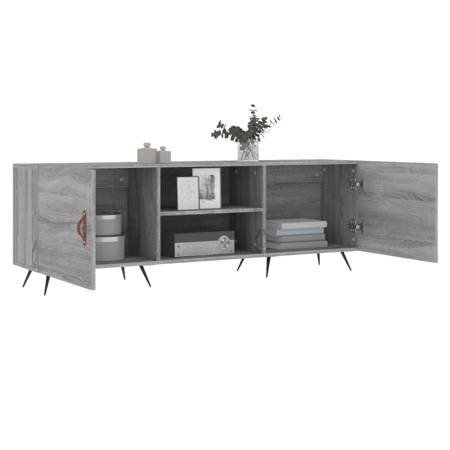 Tv-Meubel 50X30X50 Cm Bewerkt Hout Eikenkleurig Grijs sonoma