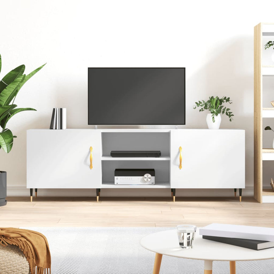 Tv-Meubel 50X30X50 Cm Bewerkt Hout Wit