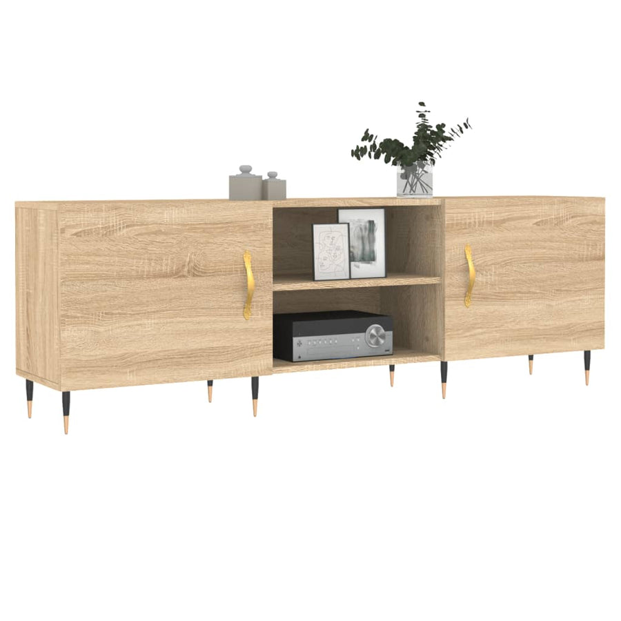 Tv-Meubel 150X30X50 Cm Bewerkt Hout Kleurig Sonoma eiken