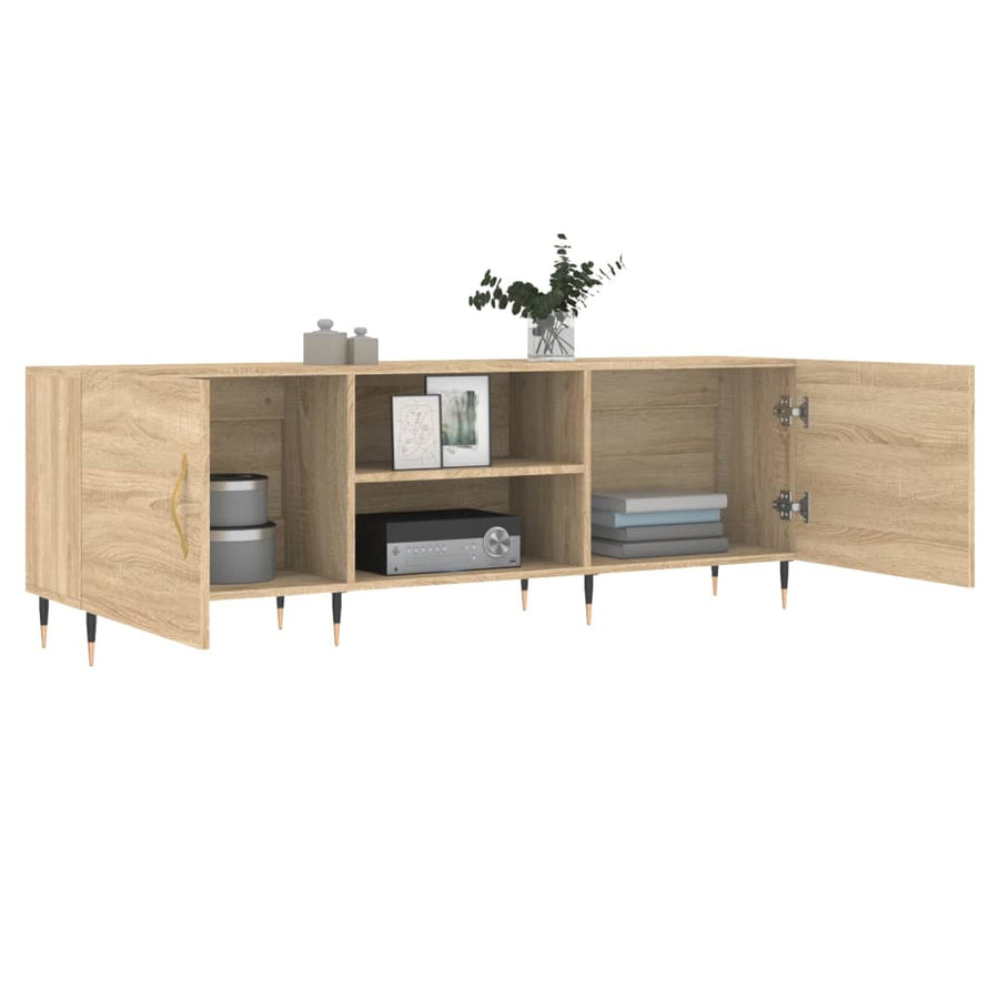 Tv-Meubel 150X30X50 Cm Bewerkt Hout Kleurig Sonoma eiken