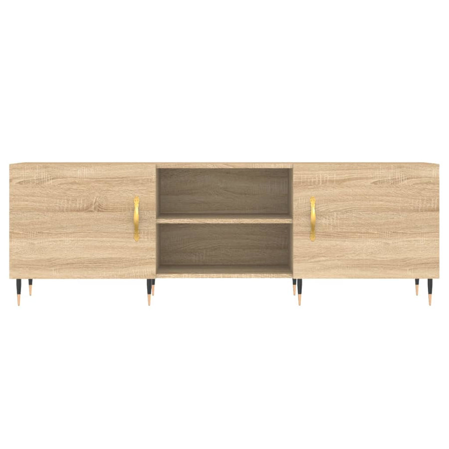 Tv-Meubel 150X30X50 Cm Bewerkt Hout Kleurig Sonoma eiken