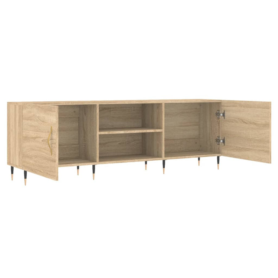 Tv-Meubel 150X30X50 Cm Bewerkt Hout Kleurig Sonoma eiken