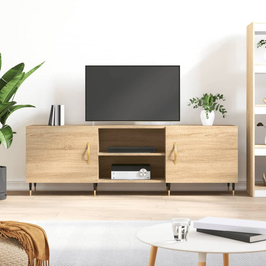 Tv-Meubel 150X30X50 Cm Bewerkt Hout Kleurig Sonoma eiken