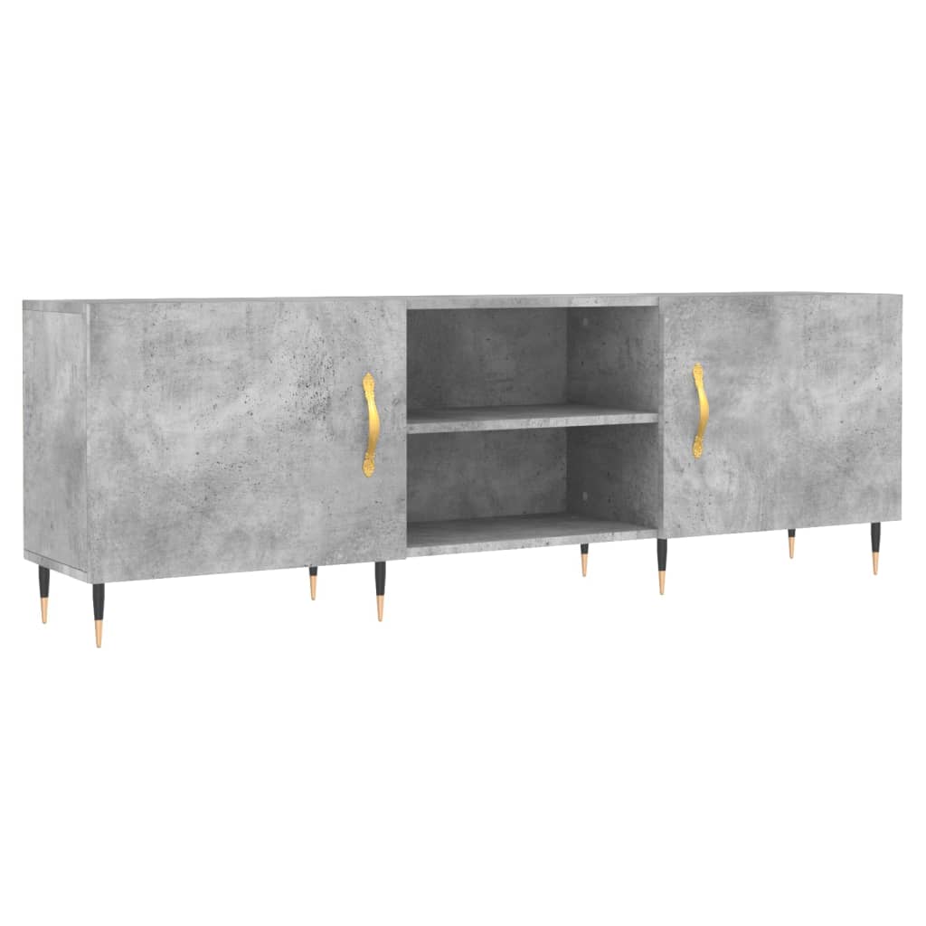 Tv-Meubel 150X30X50 Cm Bewerkt Hout Betongrijs