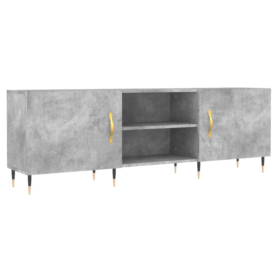 Tv-Meubel 150X30X50 Cm Bewerkt Hout Betongrijs