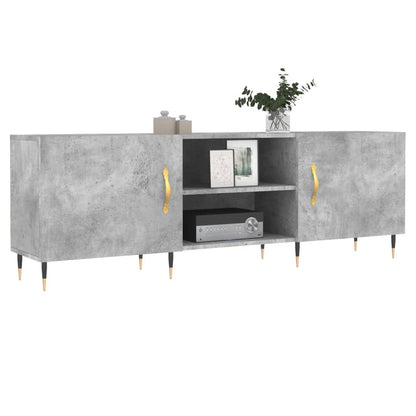 Tv-Meubel 150X30X50 Cm Bewerkt Hout Betongrijs