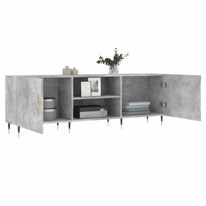 Tv-Meubel 150X30X50 Cm Bewerkt Hout Betongrijs