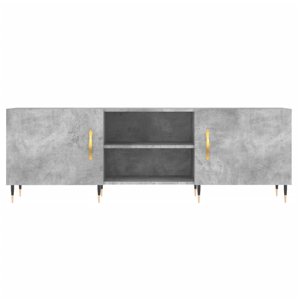 Tv-Meubel 150X30X50 Cm Bewerkt Hout Betongrijs